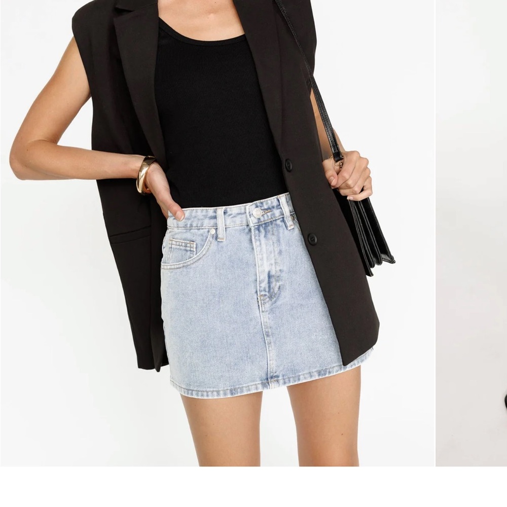 NWT Charcoal Clothing Riri Denim Mini Skirt